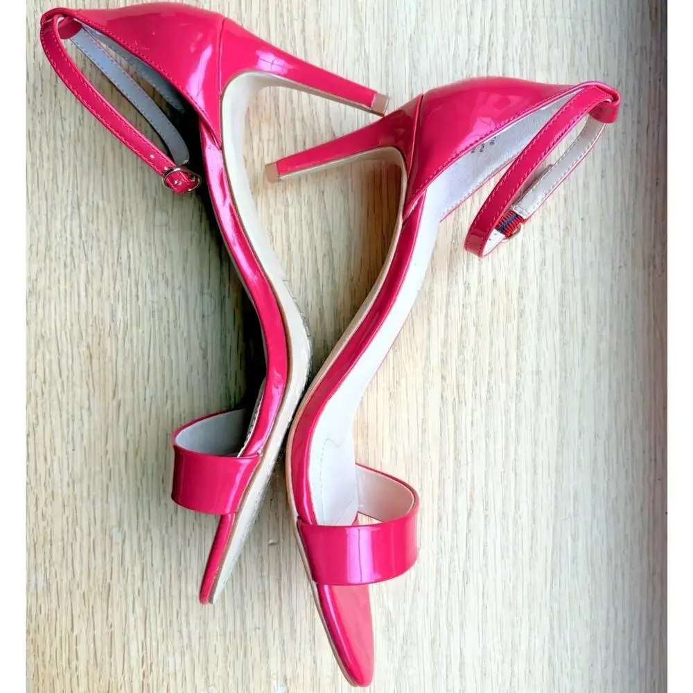 NEW Kelly & Katie Kirstie Strappy High Heel Shoes Hot Pink Barbie SIZE 8.5